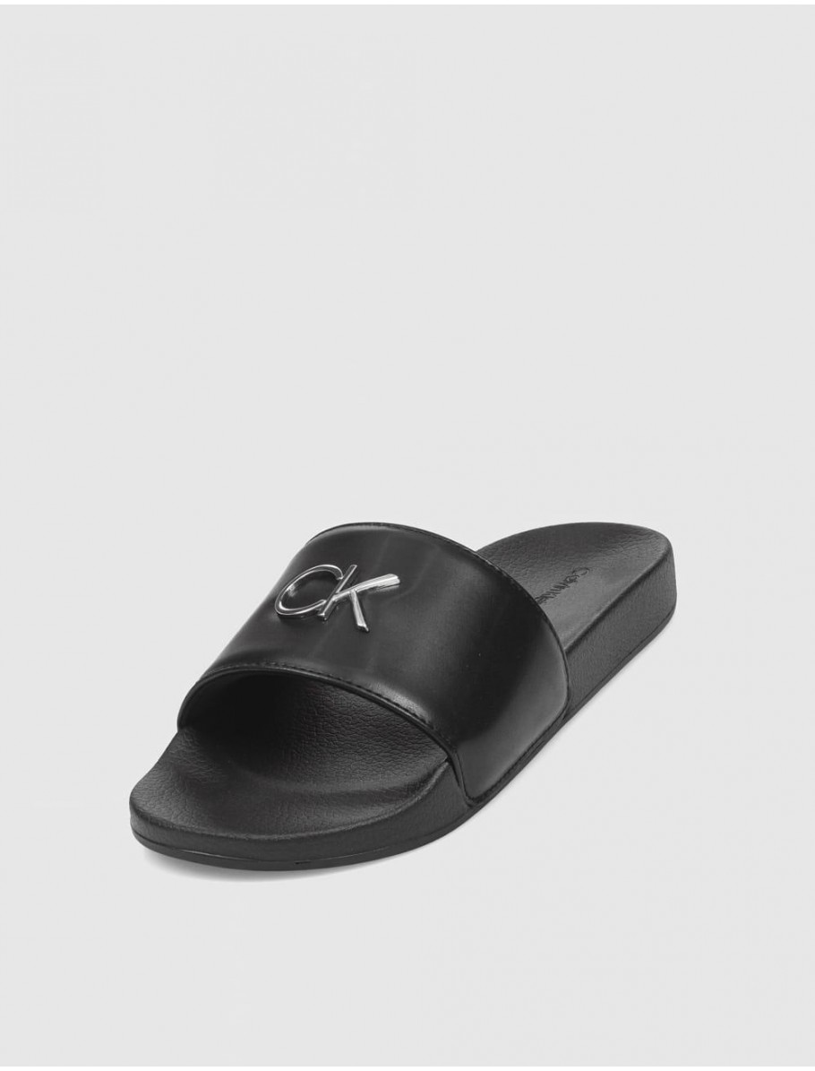 CHANCLA CALVIN KLEIN POOL SLIDE RELOCK NEGRO