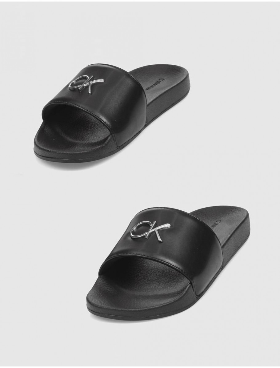CHANCLA CALVIN KLEIN POOL SLIDE RELOCK NEGRO