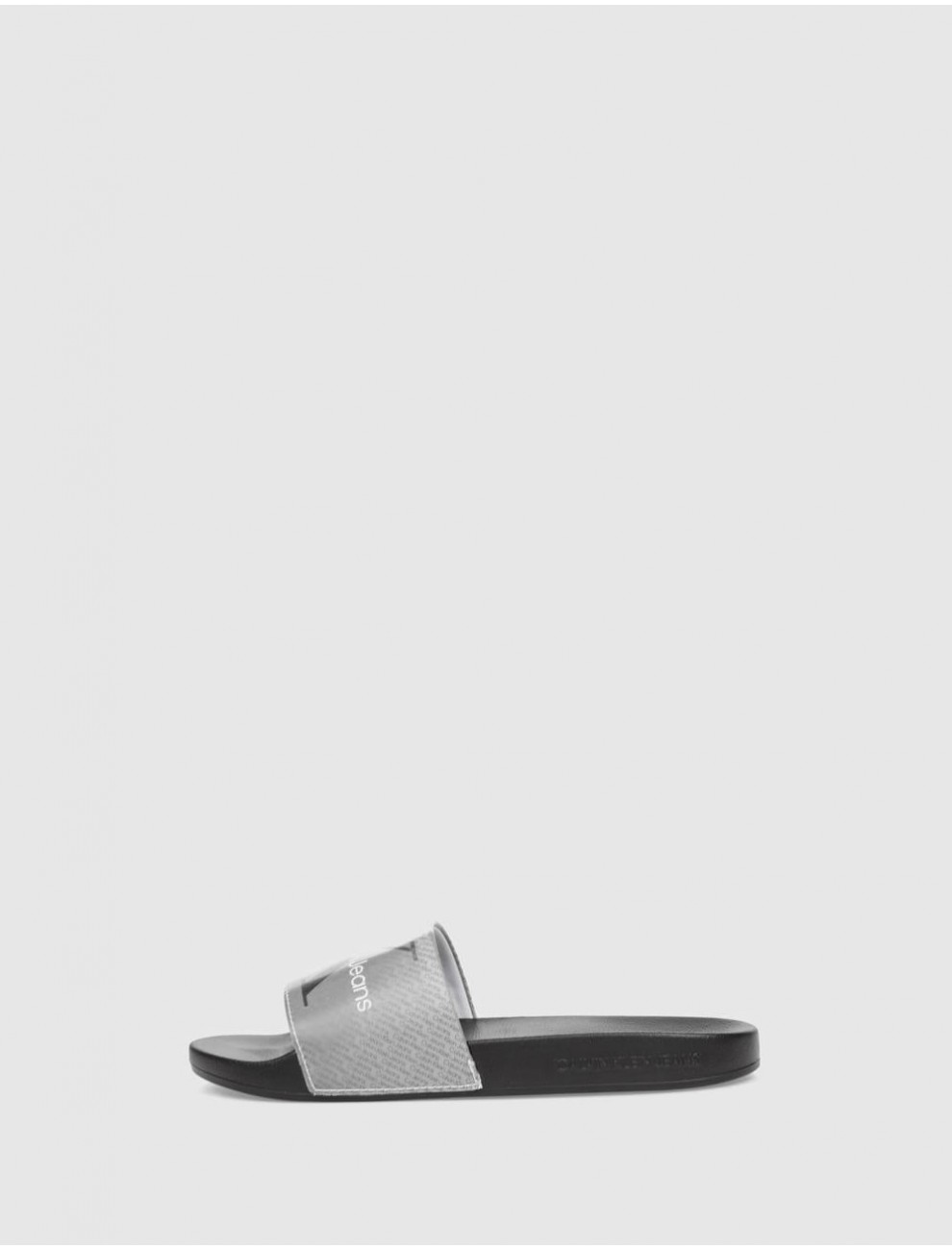 CHANCLA MUJER CALVIN KLEIN SLIDE LENTICULAR BLANCO