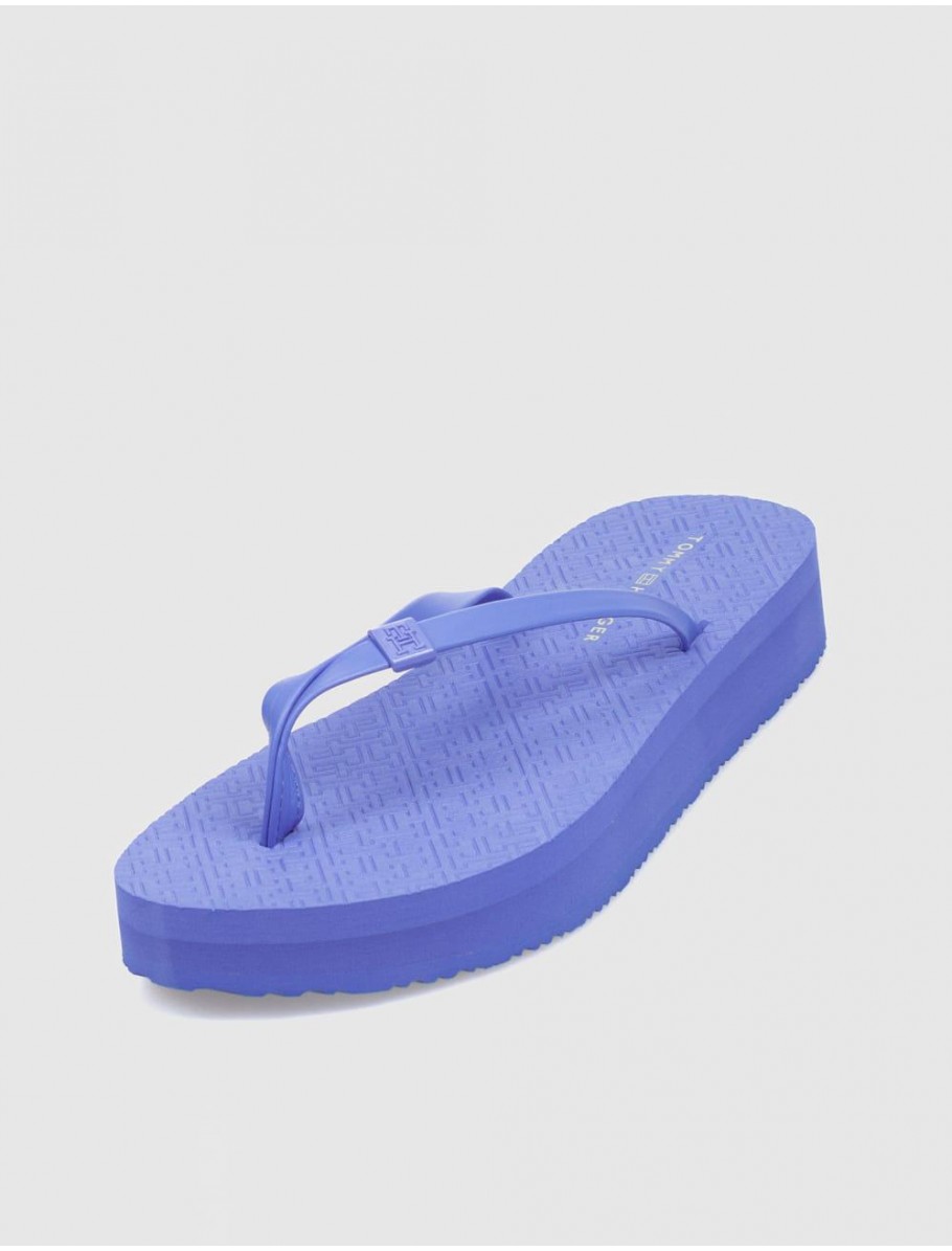 SANDALIA DE DEDO TOMMY HILFIGER MONOGRAM BEACH SANDAL AZUL
