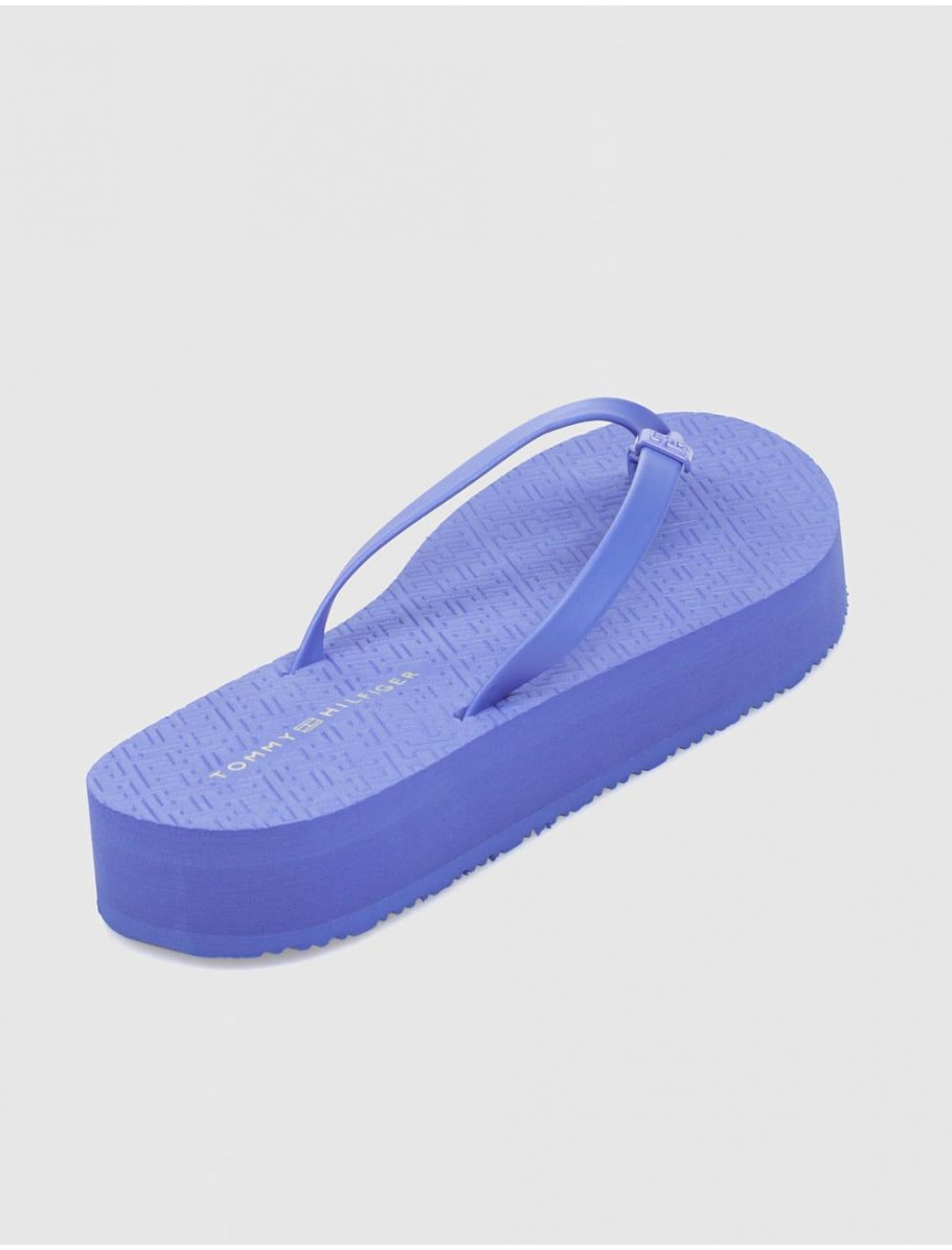 SANDALIA DE DEDO TOMMY HILFIGER MONOGRAM BEACH SANDAL AZUL