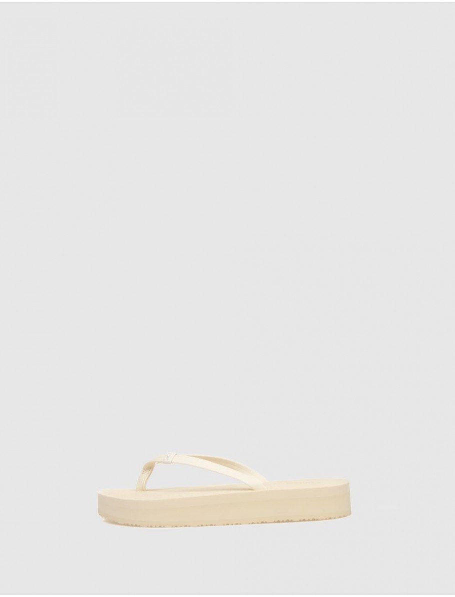 SANDALIA DE DEDO TOMMY HILFIGER MONOGRAM BEACH SANDAL BEIG