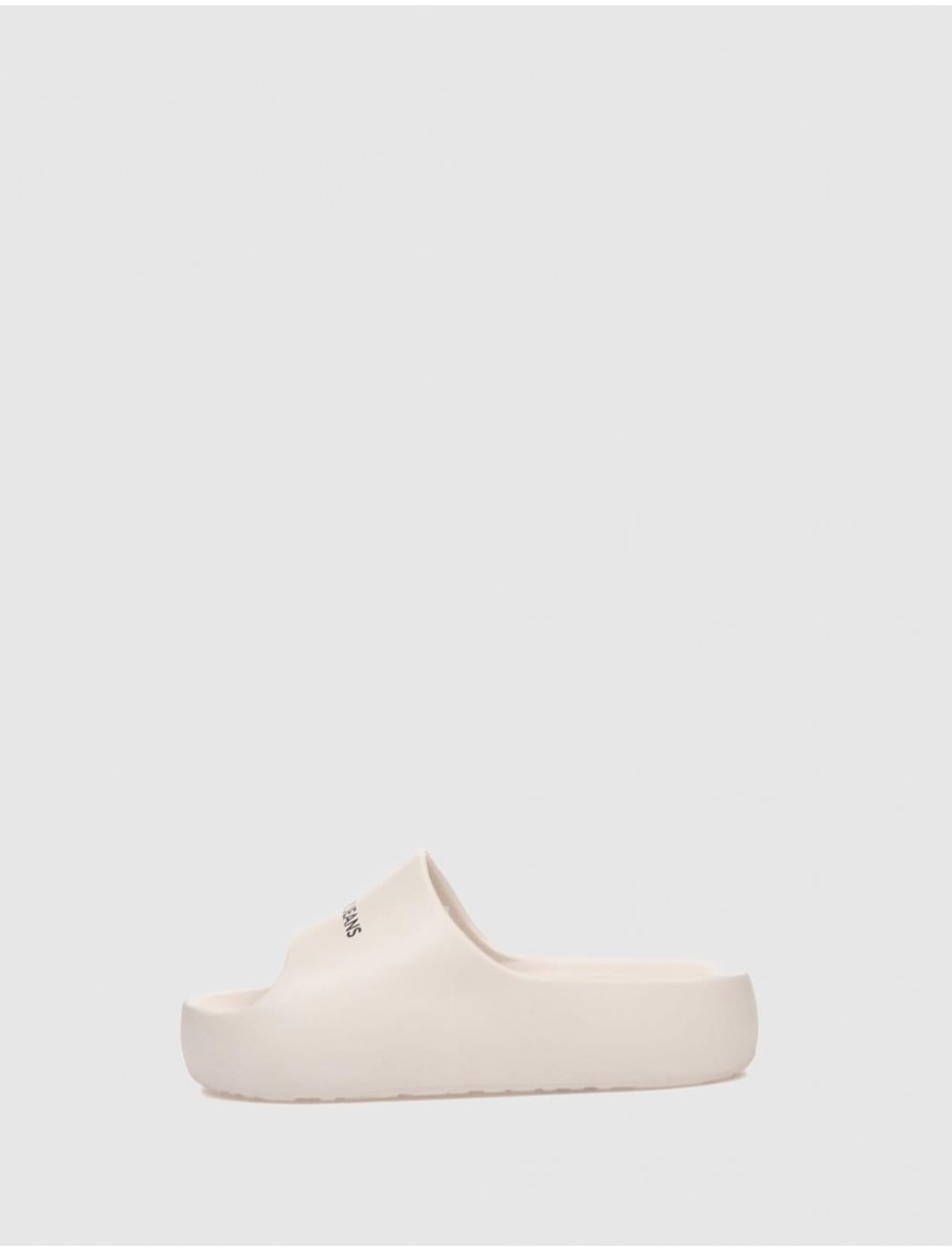 CHANCLA TOMMY HILFIGER TJW CHUNKY FLATFORM SLIDE BEIG