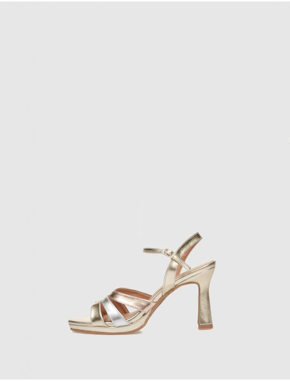 SANDALIA OBVIO SHOES MAILA PLATINO