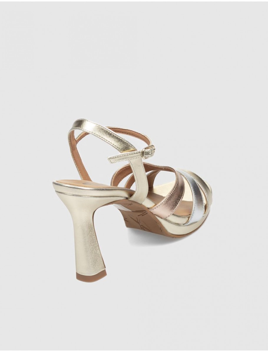 SANDALIA OBVIO SHOES MAILA PLATINO