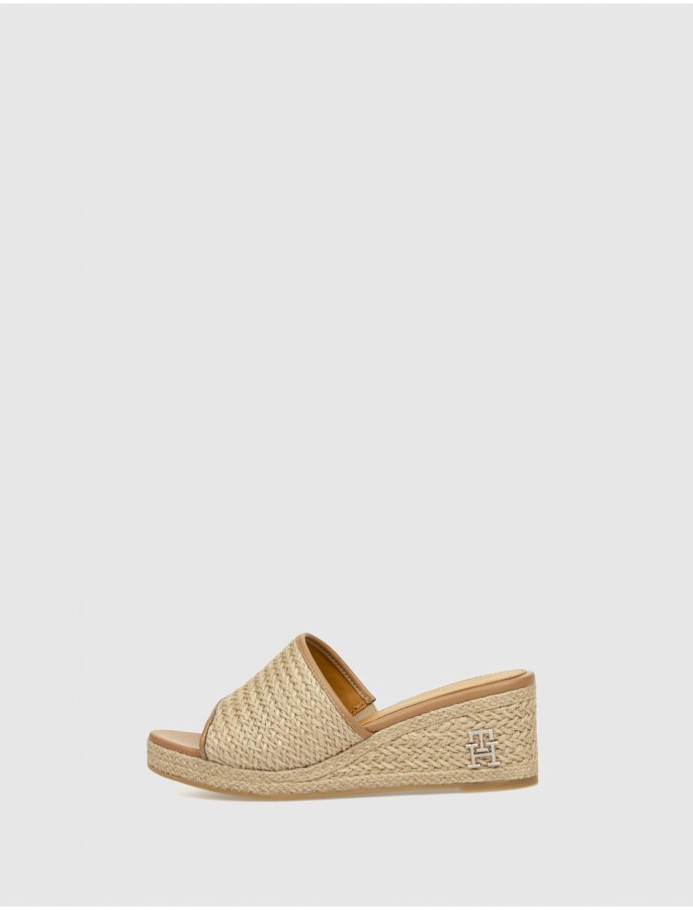 ZUECO TOMMY HILFIGER TH ROPE WEDGE SANDAL NATURAL