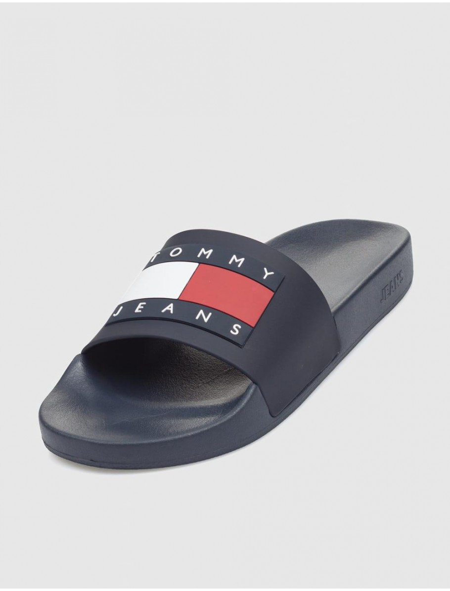 CHANCLA TOMMY HILFIGER TOMMY JEANS POOL SLIDE ESS MARINO