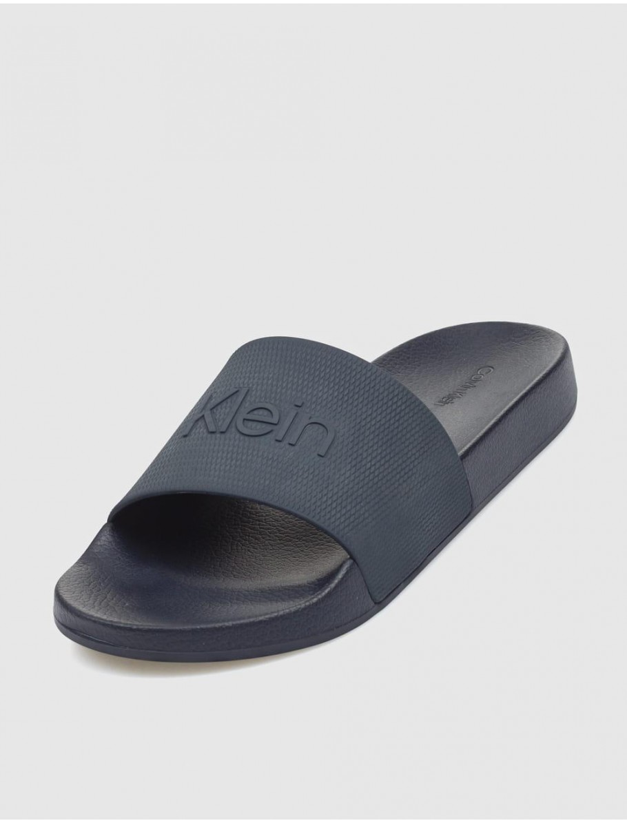 CHANCLA CALVIN KLEIN POOL SLIDE RUBBER MARINO