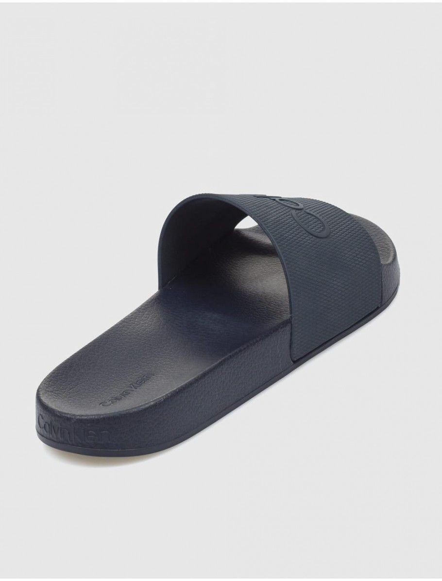 CHANCLA CALVIN KLEIN POOL SLIDE RUBBER MARINO
