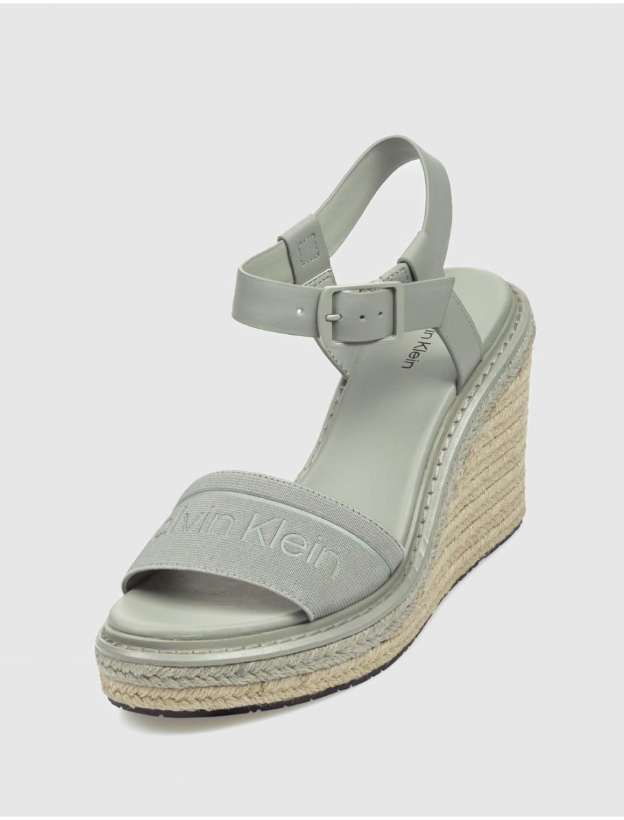 ALPARGATA CALVIN KLEIN WEDGE SANDAL 70 HE GRIS