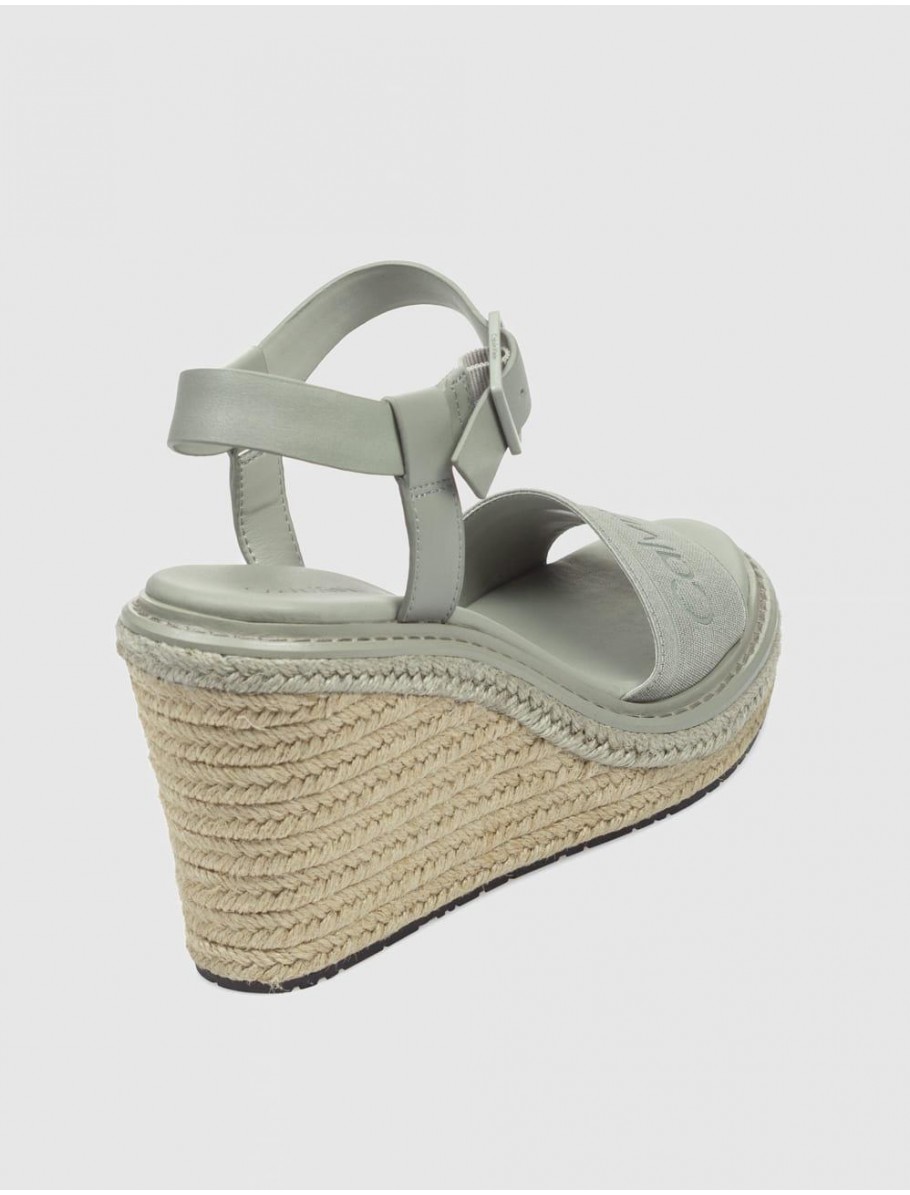 ALPARGATA CALVIN KLEIN WEDGE SANDAL 70 HE GRIS