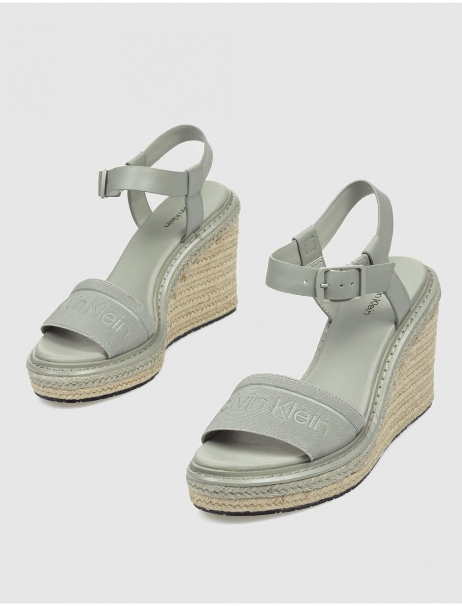 ALPARGATA CALVIN KLEIN WEDGE SANDAL 70 HE GRIS
