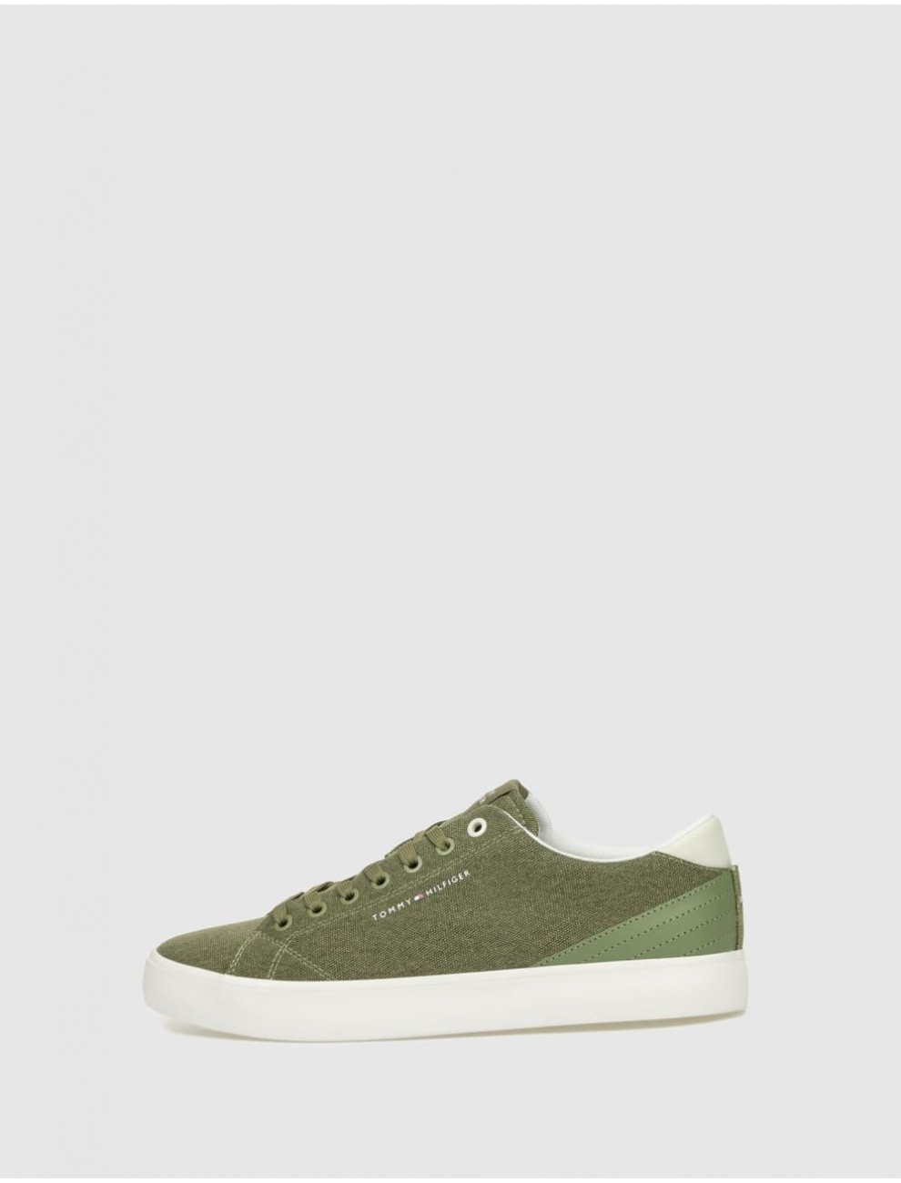 ZAPATILLA URBANA TOMMY HILFIGER TH HI VULC LOW SUMMER CVS VERDE
