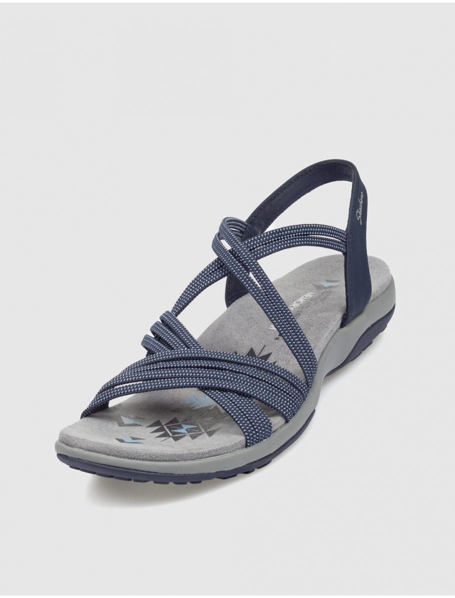 SANDALIA SKECHERS REGGAE SLIM TURN IT UP MARINO