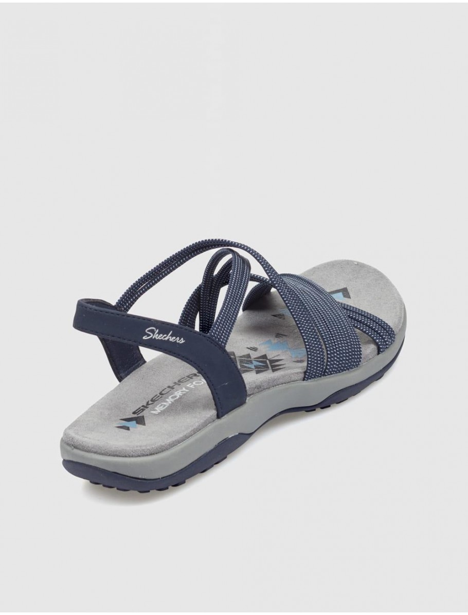 SANDALIA SKECHERS REGGAE SLIM TURN IT UP MARINO