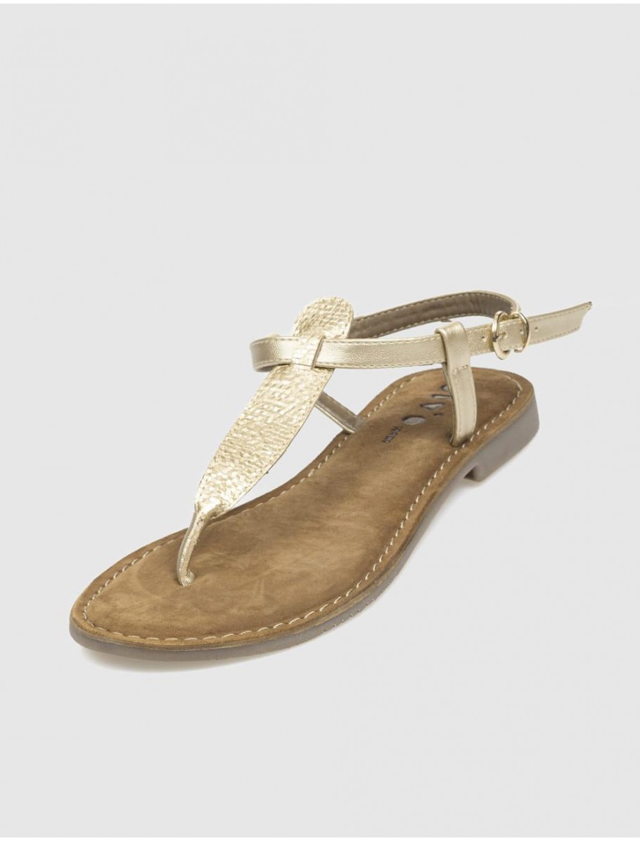 SANDALIA DE DEDO OBVIO IF4477 ORO