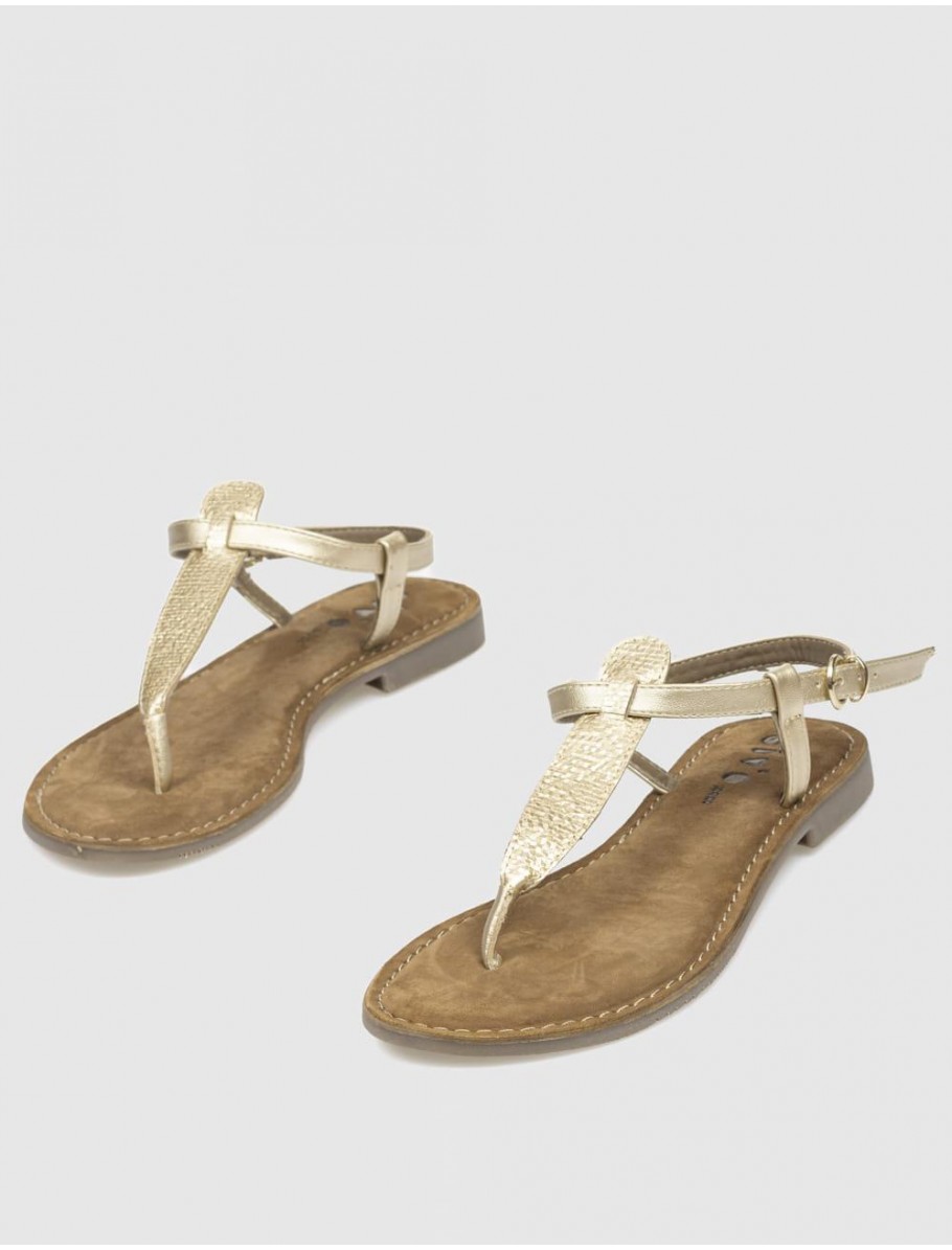 SANDALIA DE DEDO OBVIO IF4477 ORO