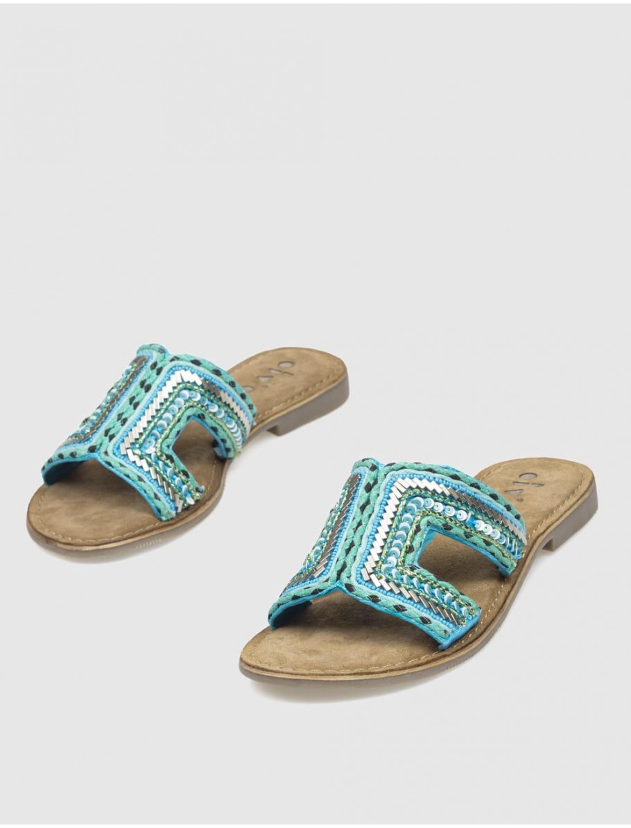 SANDALIA OBVIO SHOES IF6271 TURQUESA