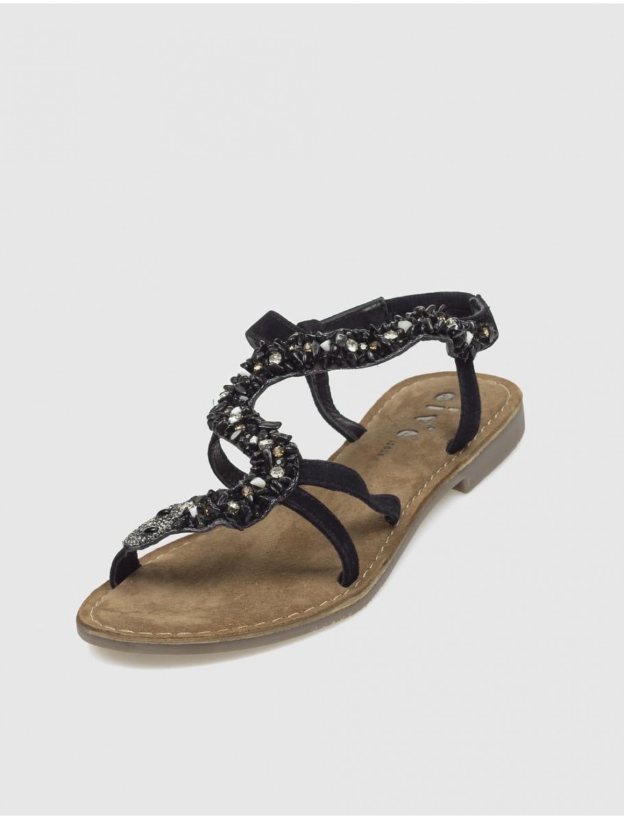 SANDALIA OBVIO SHOES KAORI NEGRO