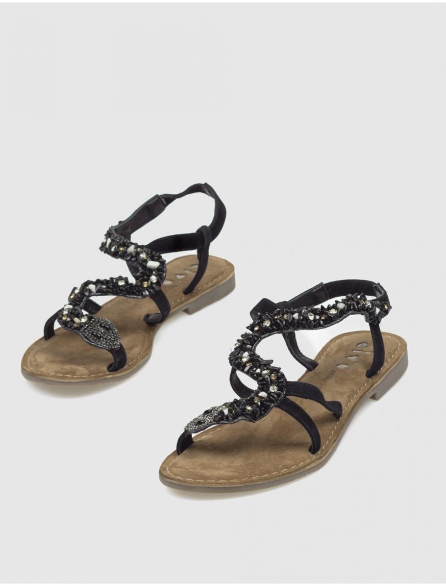 SANDALIA OBVIO SHOES KAORI NEGRO