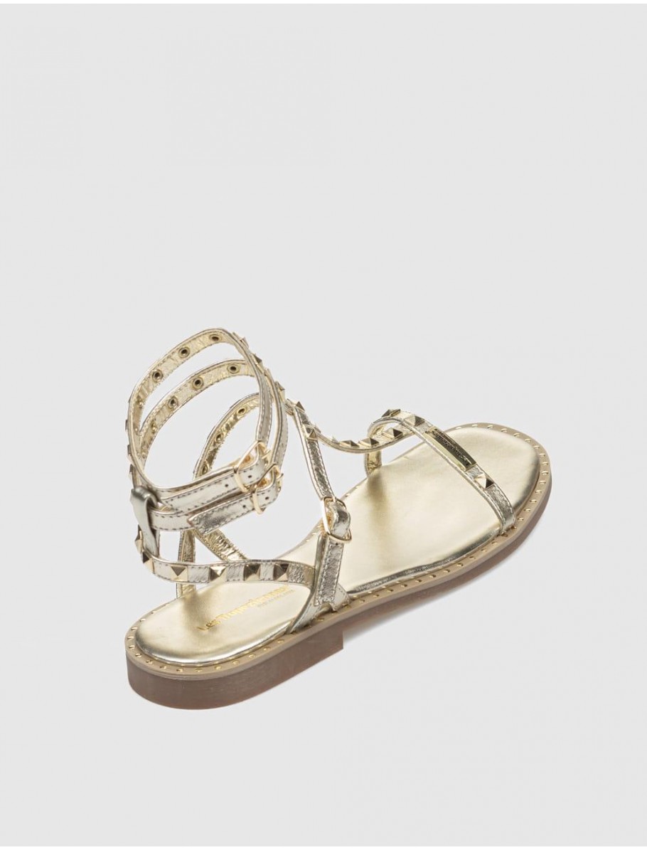 SANDALIA ROMANA LESTROPEZIES CORALIE ORO