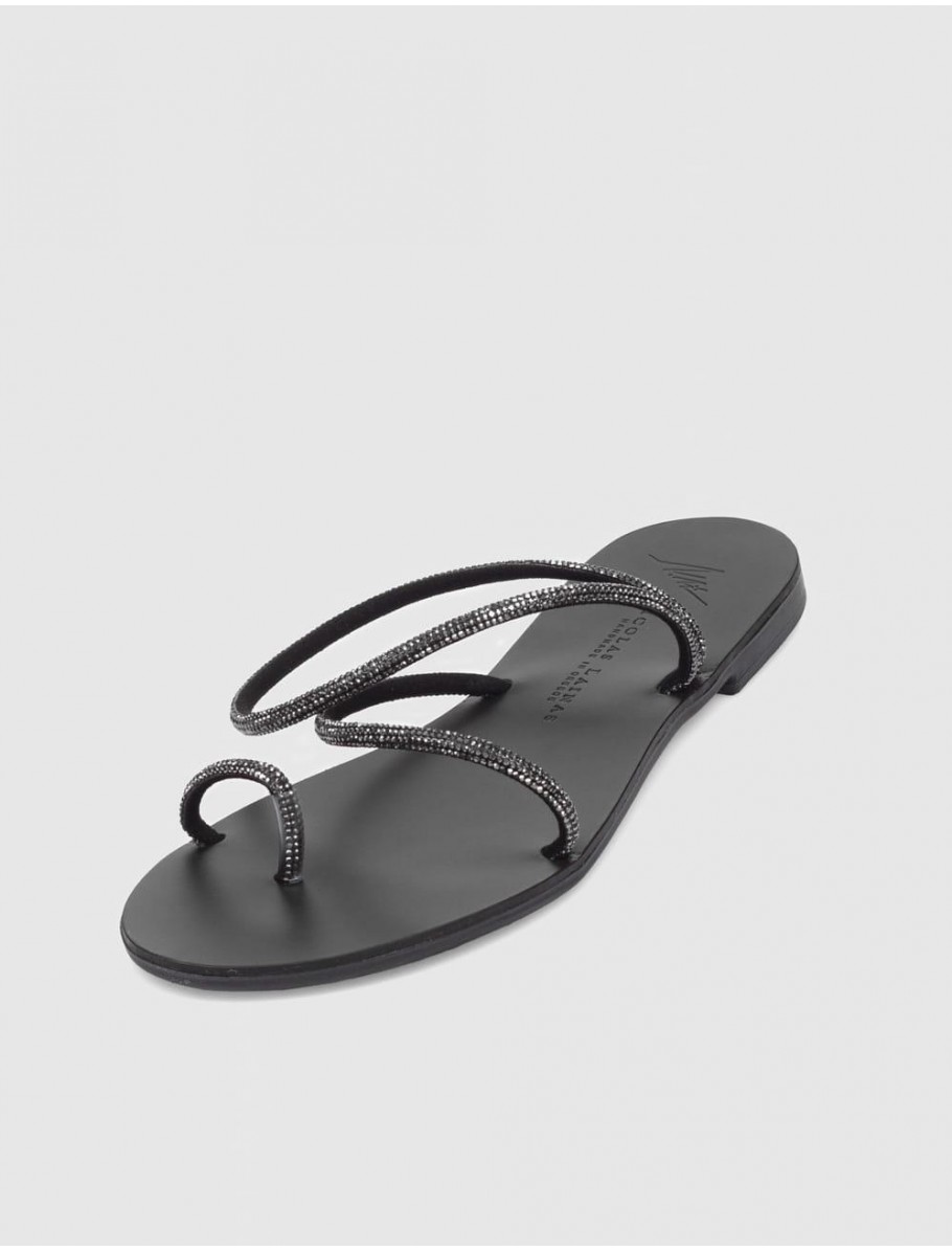 SANDALIA DE DEDO NICOLAS LAINAS 63 TC NEGRO