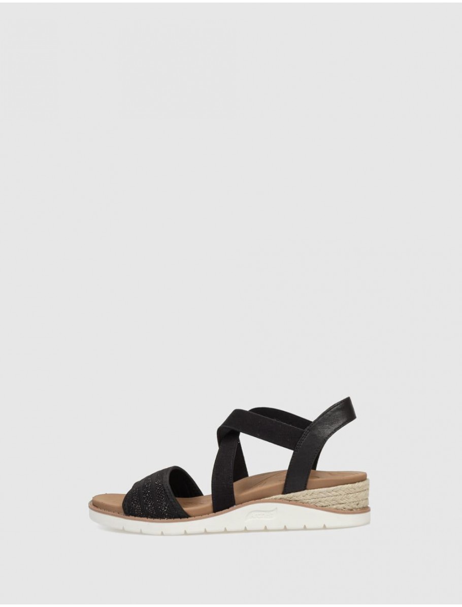 SANDALIA SKECHERS BOBS ARCH FIT BEACH KISS BOHO BEYOND NEGRO