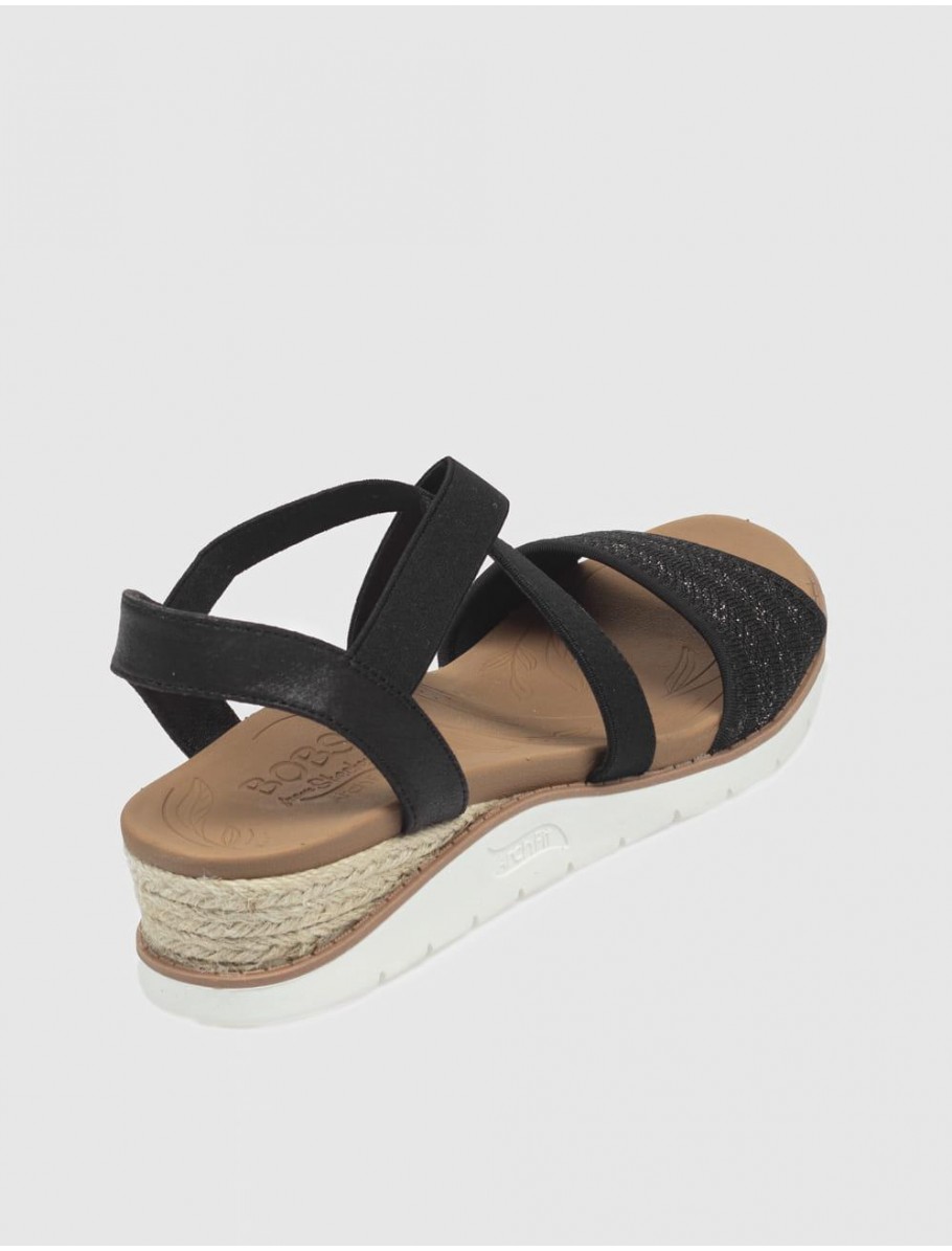 SANDALIA SKECHERS BOBS ARCH FIT BEACH KISS BOHO BEYOND NEGRO