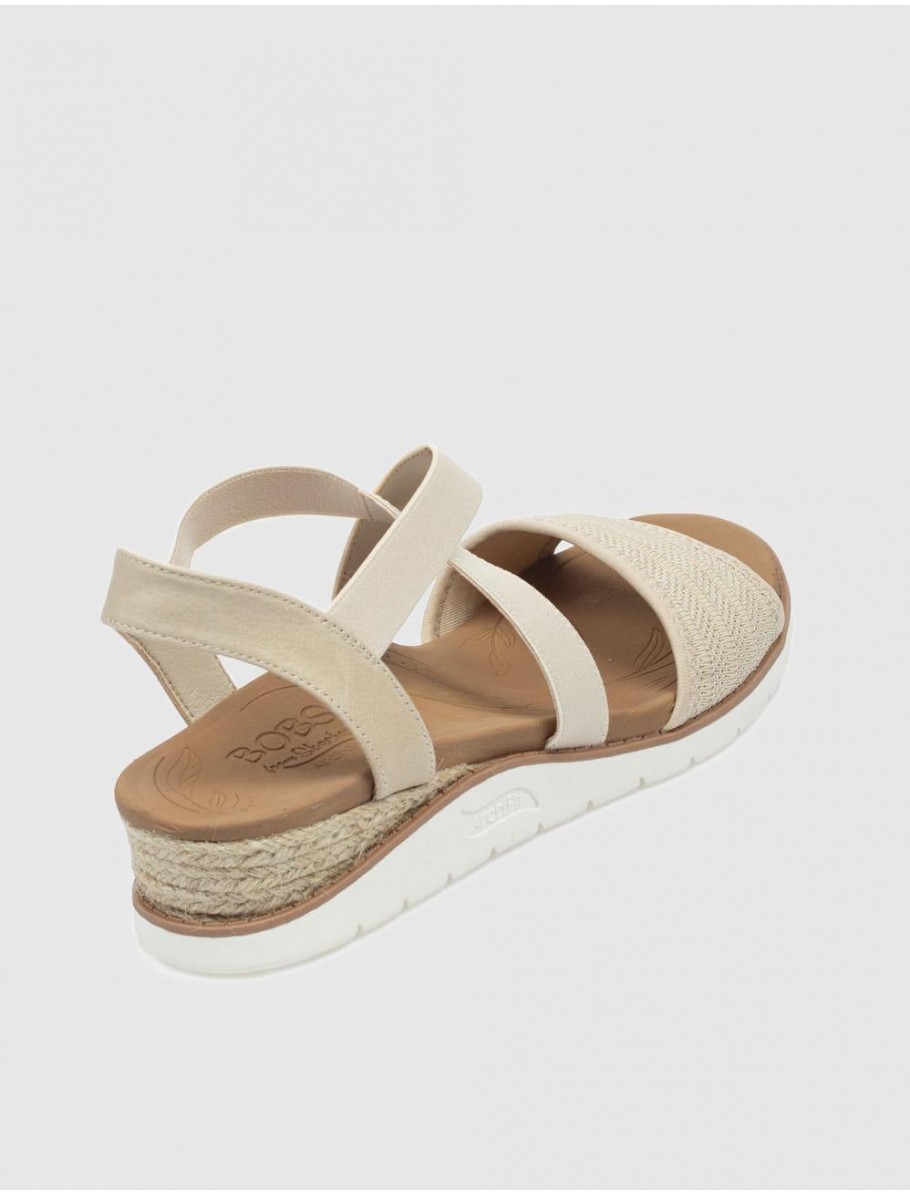 SANDALIA SKECHERS BOBS ARCH FIT BEACH KISS BOHO BEYOND BEIG