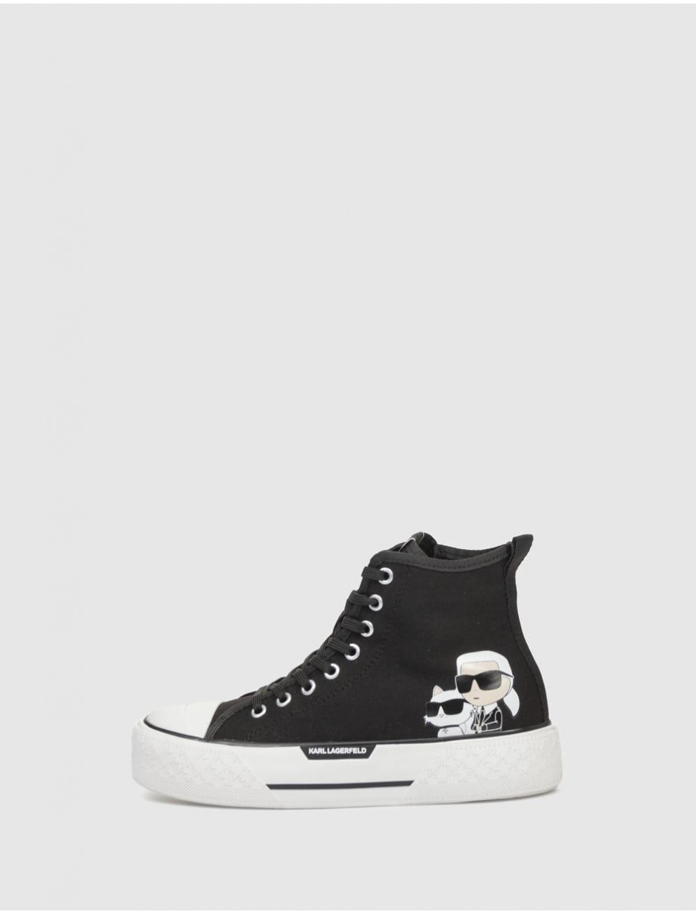 ZAPATILLA ABOTINADA KARL LAGERFELD KAMPUS MAX III TWIN NFT HI LACE NEGRO