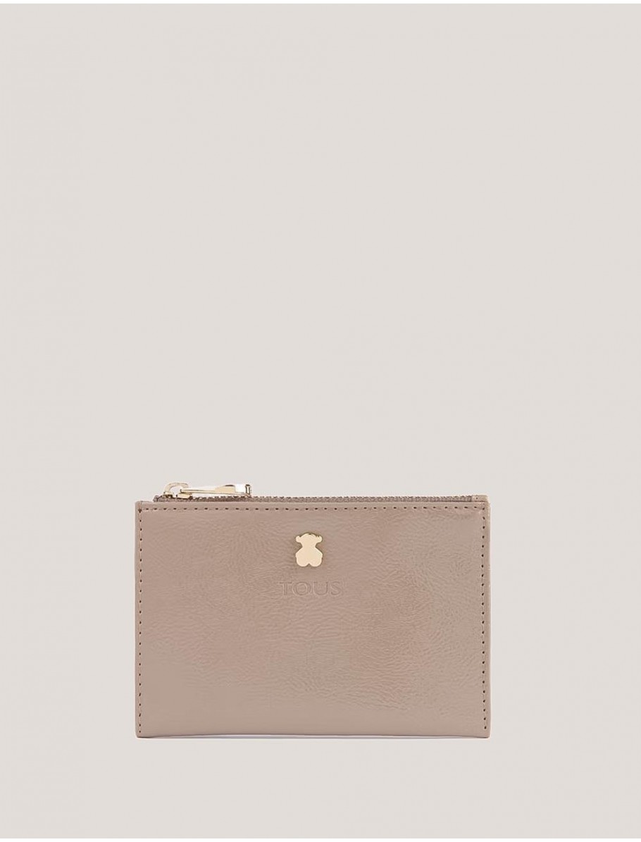 CARTERA TOUS DORP MONEDERO TARJETERO TAUPE