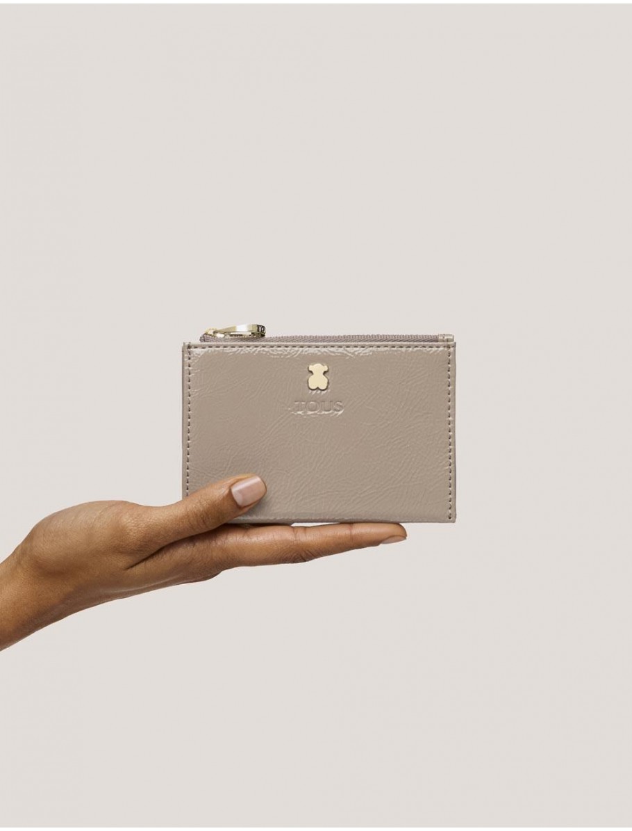 CARTERA TOUS DORP MONEDERO TARJETERO TAUPE