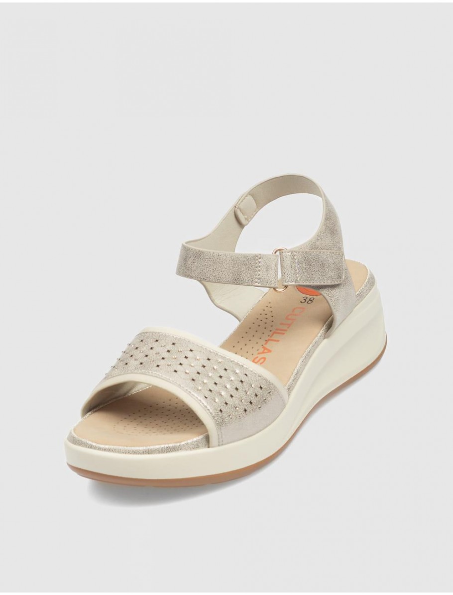 SANDALIA DOCTOR CUTILLAS 31613 PLATINO