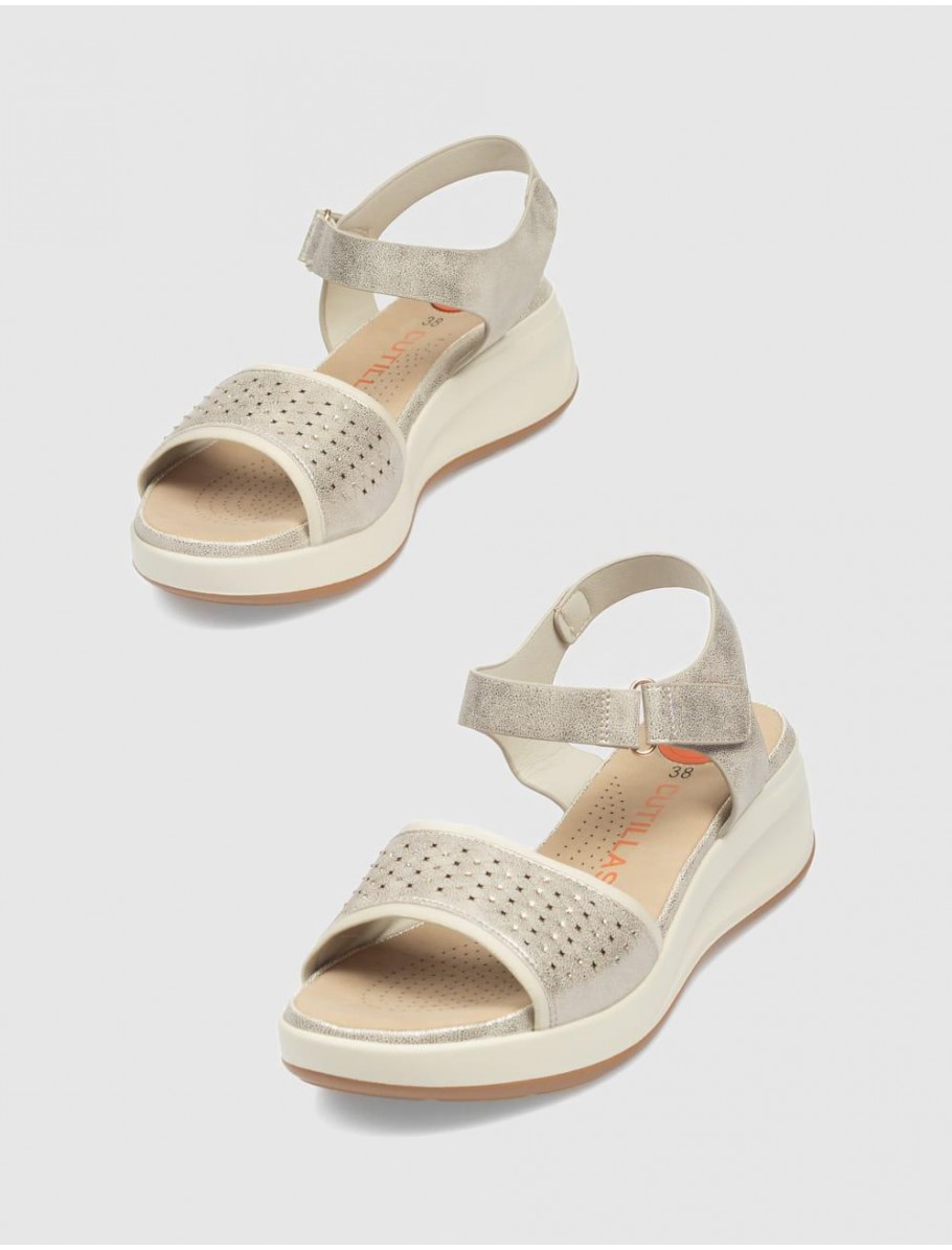 SANDALIA DOCTOR CUTILLAS 31613 PLATINO