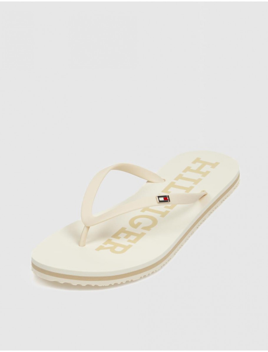 SANDALIA DE DEDO TOMMY HILFIGER HILFIGER STRAP BEACH SANDAL BEIG