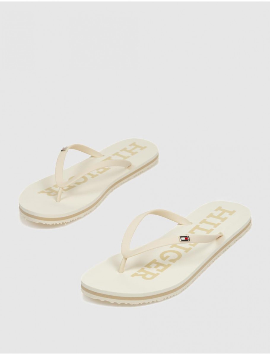 SANDALIA DE DEDO TOMMY HILFIGER HILFIGER STRAP BEACH SANDAL BEIG