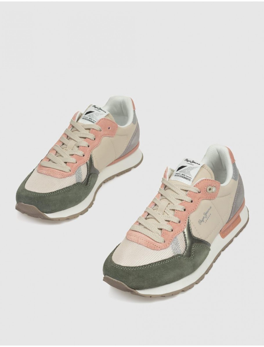 ZAPATILLA PEPE JEANS BRIT MIXT VERDE