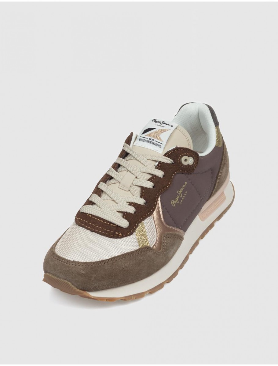 ZAPATILLA PEPE JEANS BRIT MIXT MARRoN