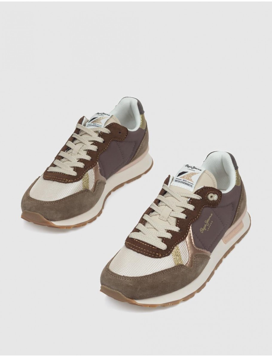 ZAPATILLA PEPE JEANS BRIT MIXT MARRoN