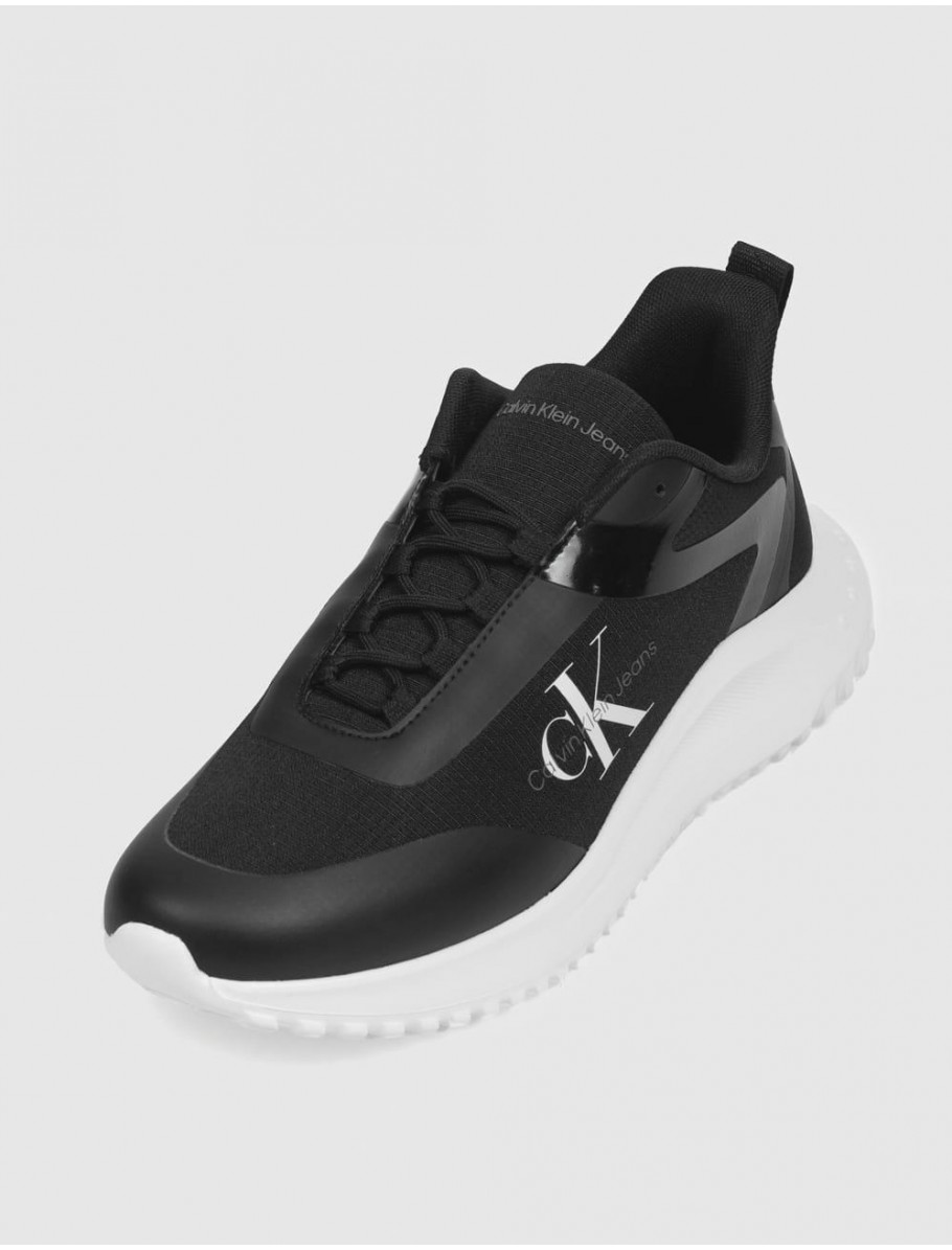 ZAPATILLA CALVIN KLEIN EVA RUNNER LOW LACE ML MIX NEGRO