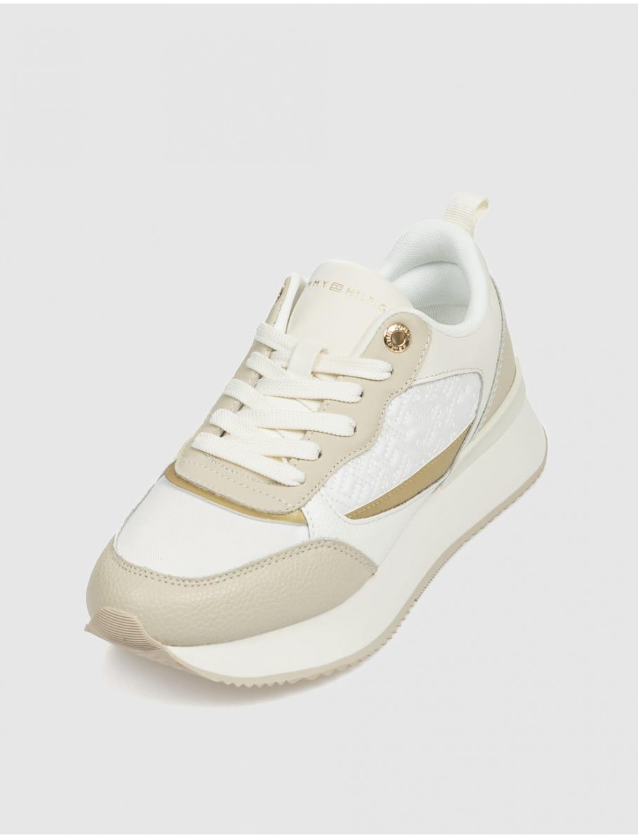ZAPATILLA TOMMY HILFIGER MONOGRAM RUNNER BLANCO