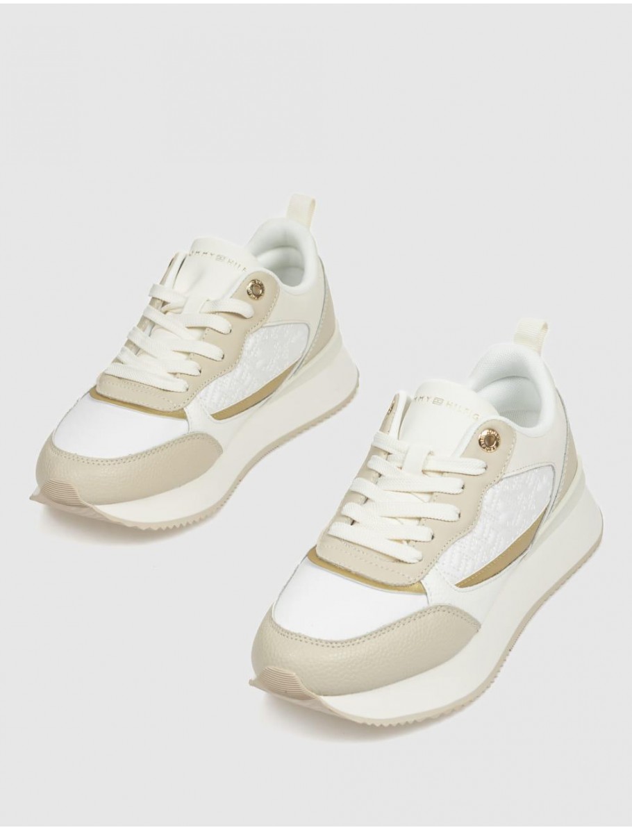 ZAPATILLA TOMMY HILFIGER MONOGRAM RUNNER BLANCO