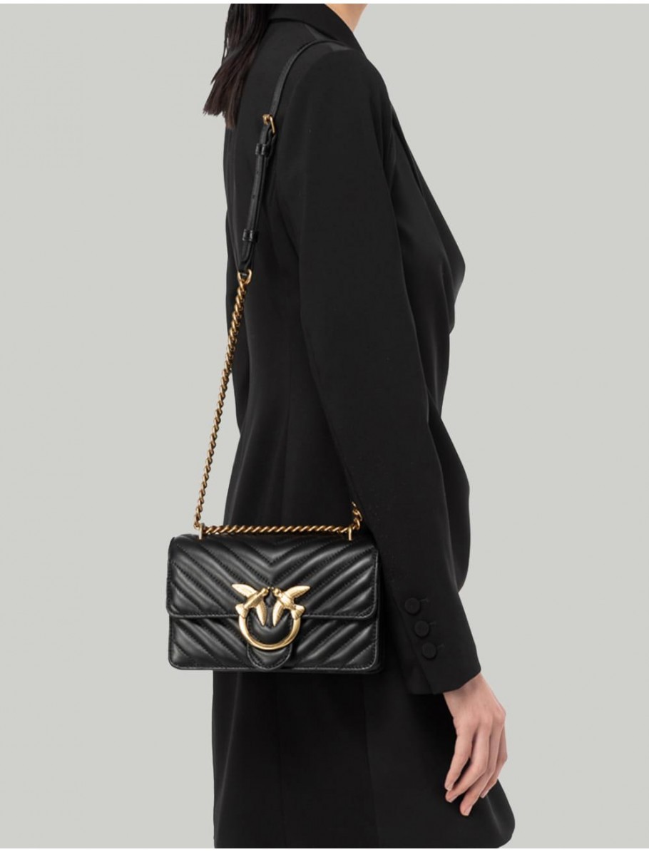 BOLSO PINKO LOVE ONE MINI NEGRO