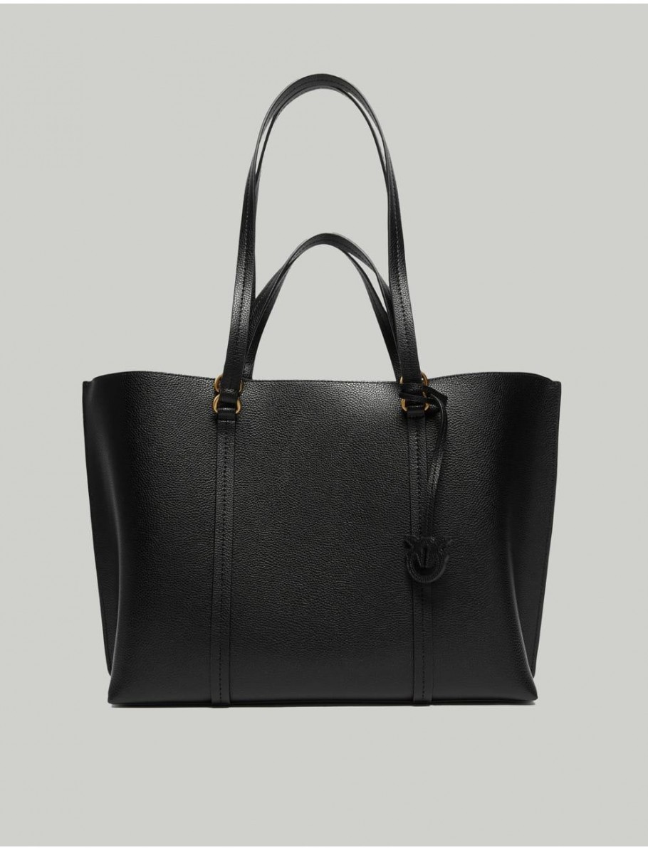 BOLSO PINKO CARRIE SHOPPER NEGRO