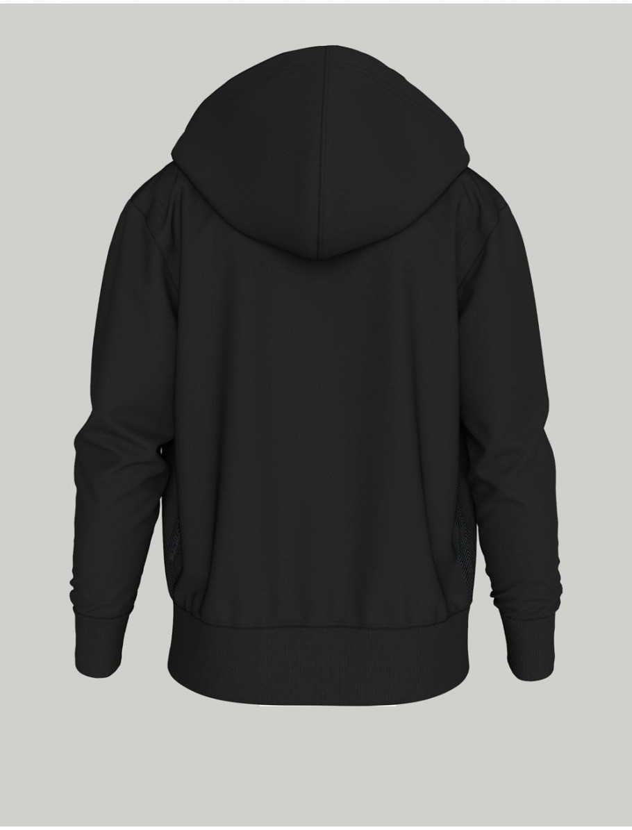 SUDADERA CALVIN KLEIN LOGO TAPE ZIP THROUGHHOODIE NEGRO
