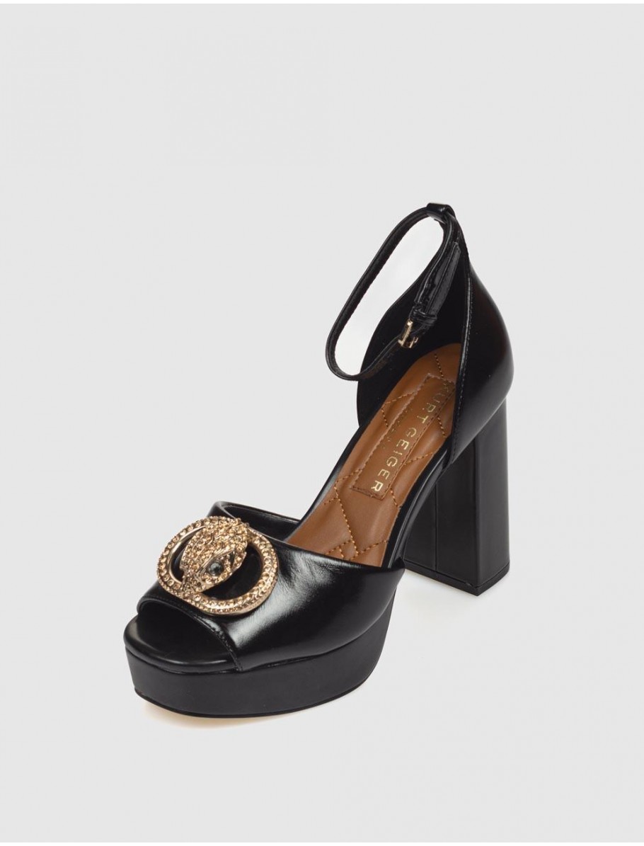 SANDALIA KURT GEIGER CHELSEA PLATFORM SANDAL NEGRO