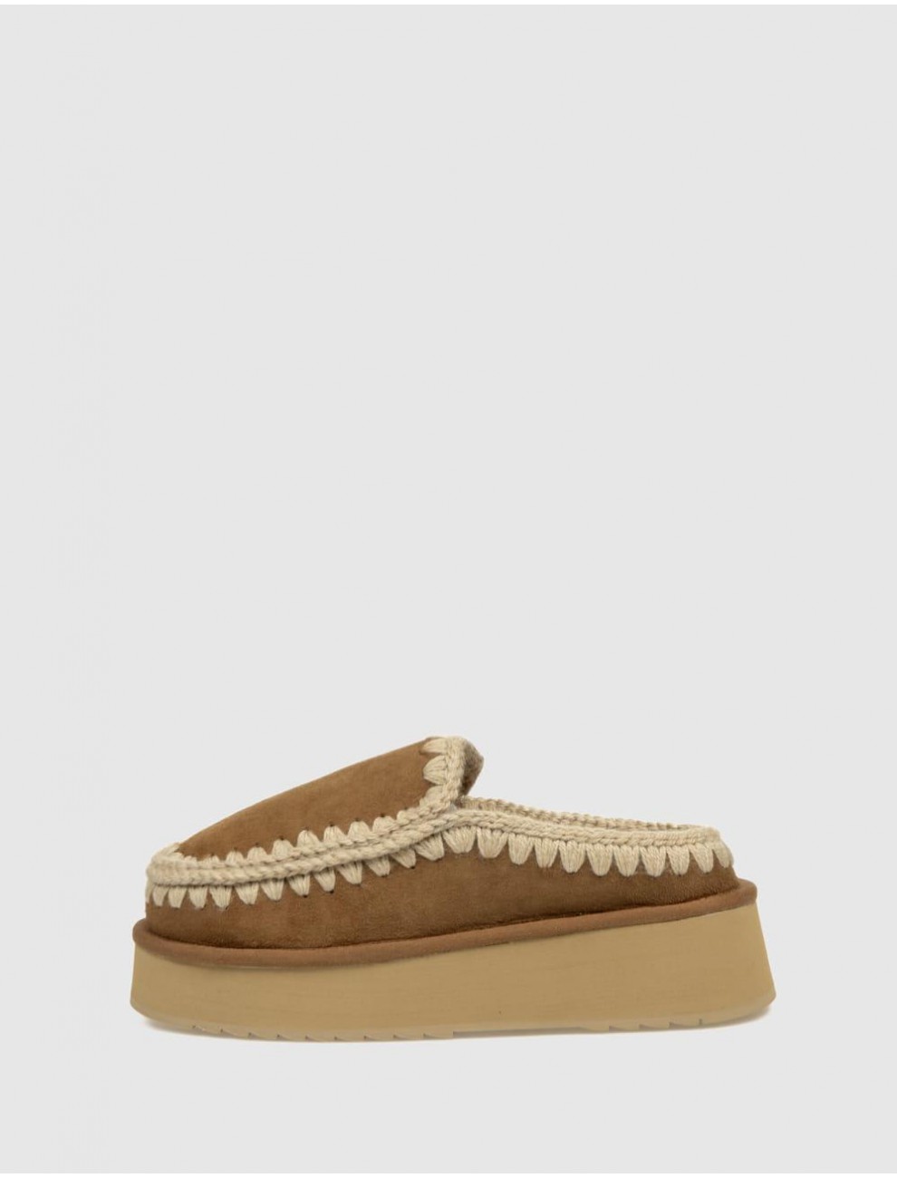 ZUECO MOU CLOG ESKIMO PLATFORM CUERO