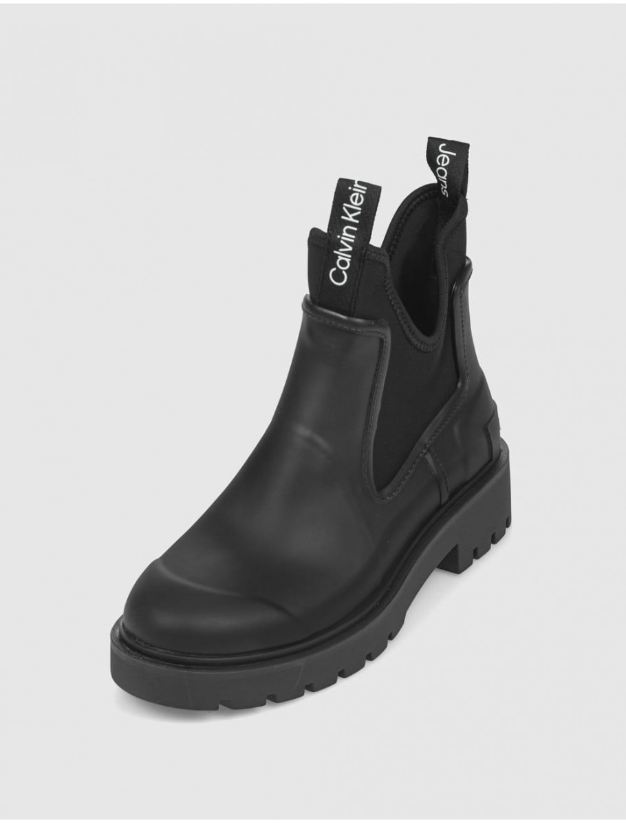 BOTiN CALVIN KLEIN MID RAINBOOT CHELSEA WN NEGRO
