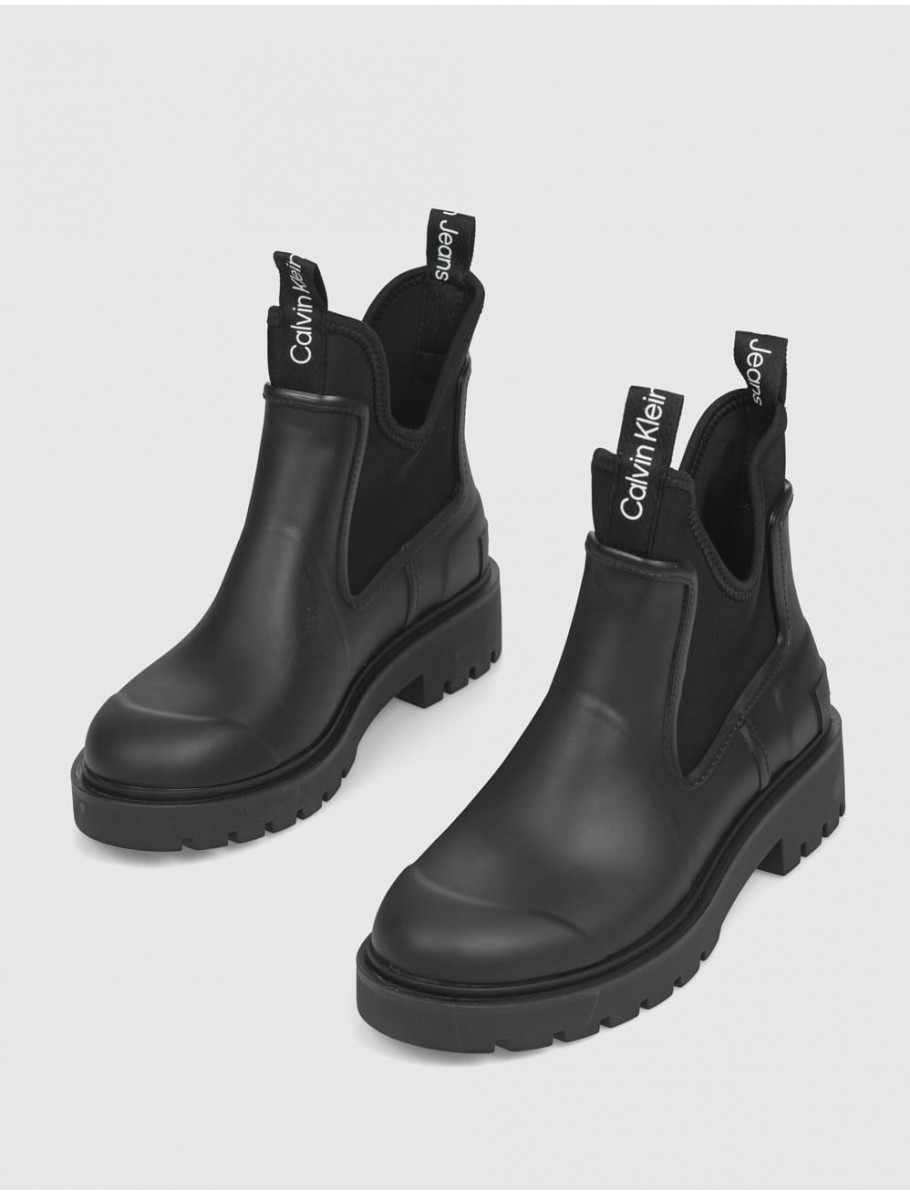 BOTiN CALVIN KLEIN MID RAINBOOT CHELSEA WN NEGRO