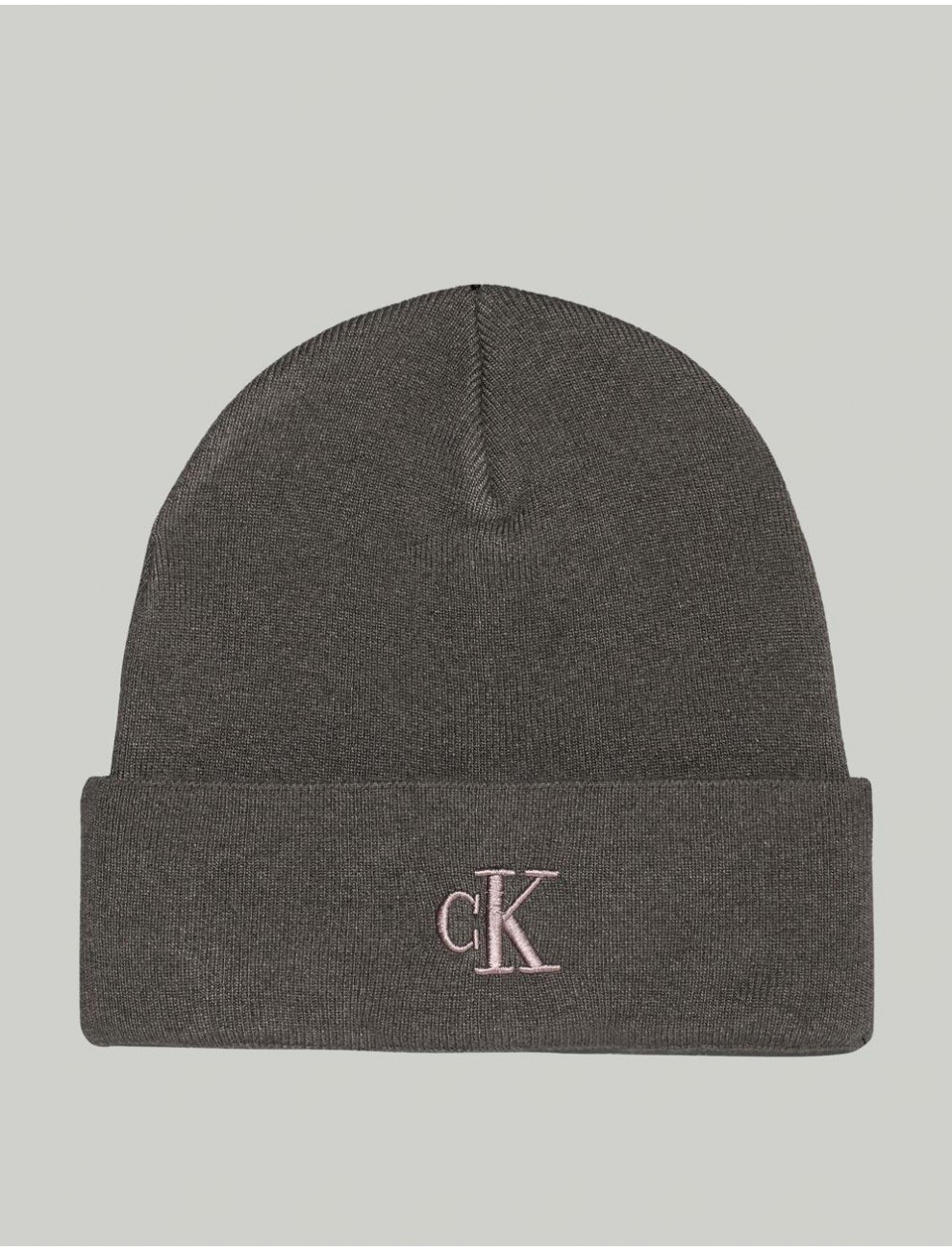 GORRO CALVIN KLEIN THICK EMBROIDERY BEANIE GRIS